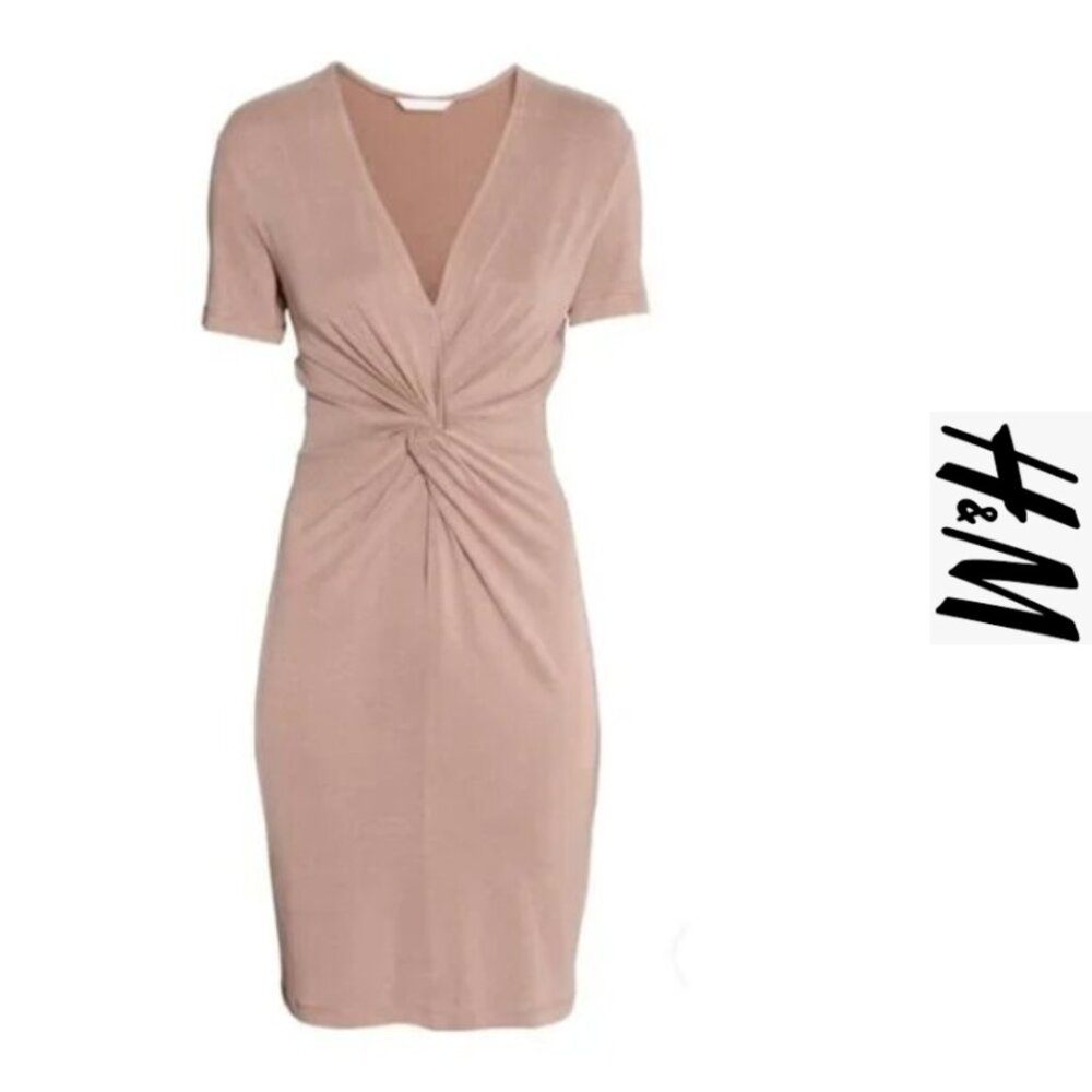 H&M Taupe Twist Knot Dress